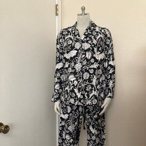 Sin in Linen Elysian Fields Bat Cotton Pajamas EUC